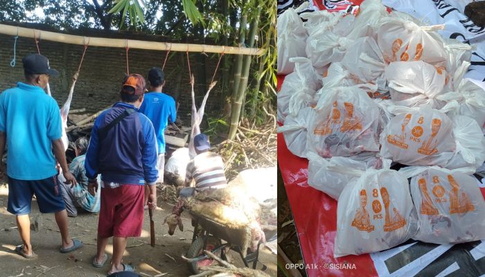 DPC PKS Kecamatan Sumbersari Bagikan 150 bungkus Daging Kurban ke Masyarakat