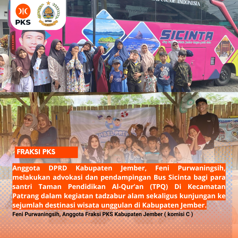 Feni Purwaningsih Ajak Santri TPQ Promosikan Wisata Jember Lewat Bus Sicinta